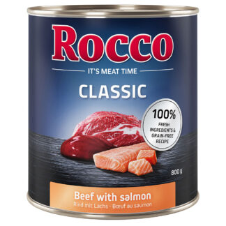Rocco Classic Mix 24 x 800 g - hovězí s lososem