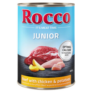 Rocco Junior 24 x 400 g - hovězí s kuřecím a brambory