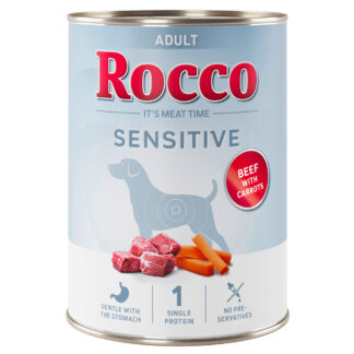 Rocco Sensitive 24 x 400 g nová receptura - 24 x 400 g: hovězí a mrkev