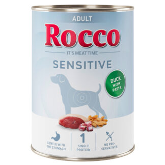 Rocco Sensitive 24 x 400 g nová receptura - 24 x 400 g: kachní a nudle