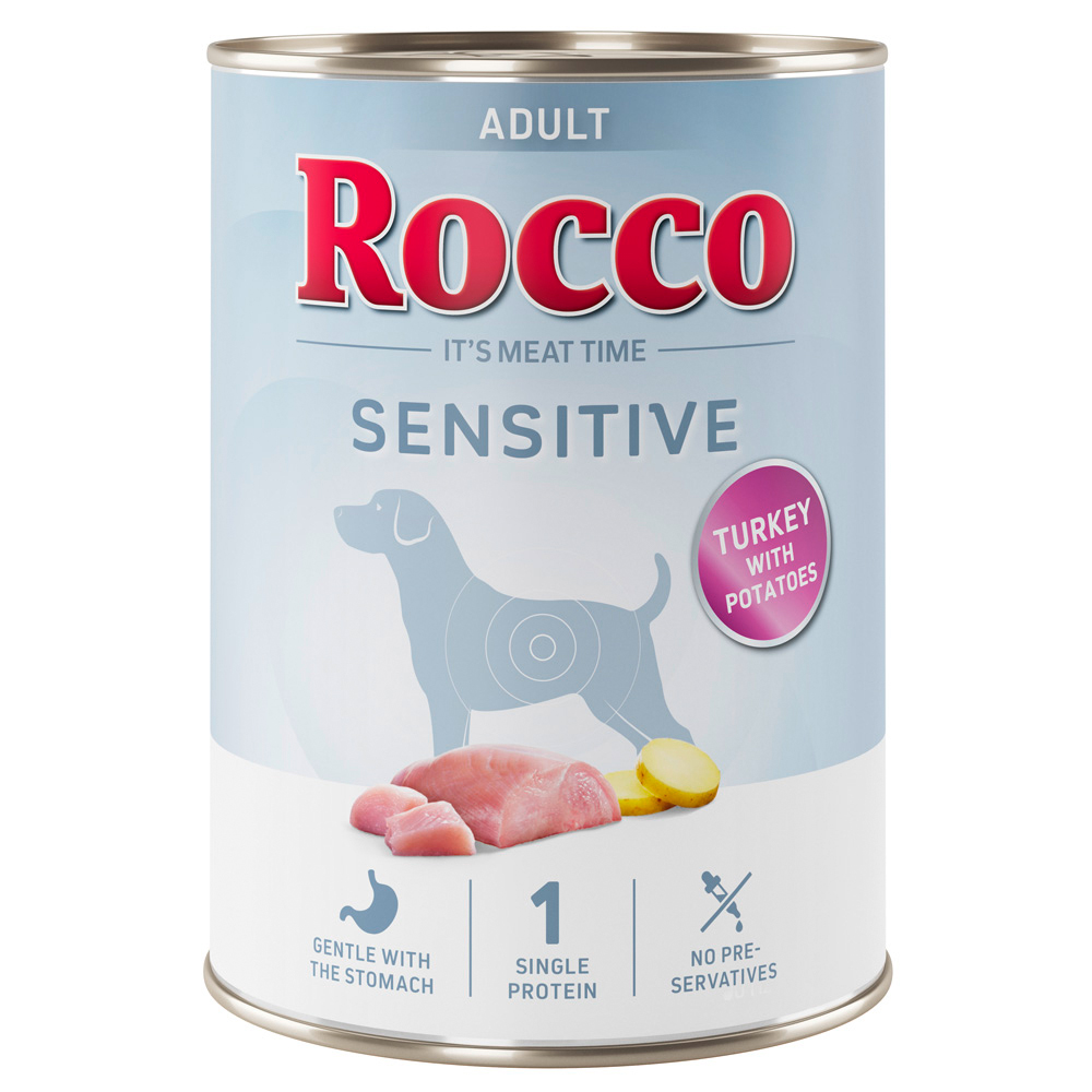 Rocco Sensitive 24 x 400 g nová receptura - 24 x 400 g: krůtí a brambory
