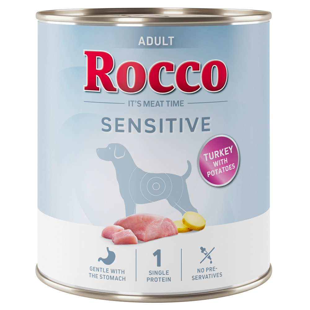 Rocco Sensitive 24 x 800 g nová receptura - 24 x 800 g: krůtí a brambory