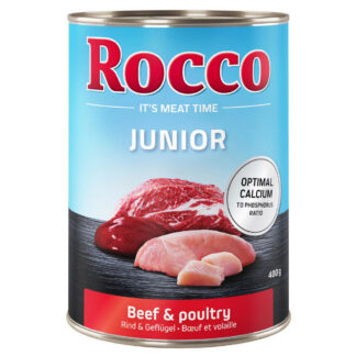 Rocco Junior 24 x 400 g - drůbeží s hovězím