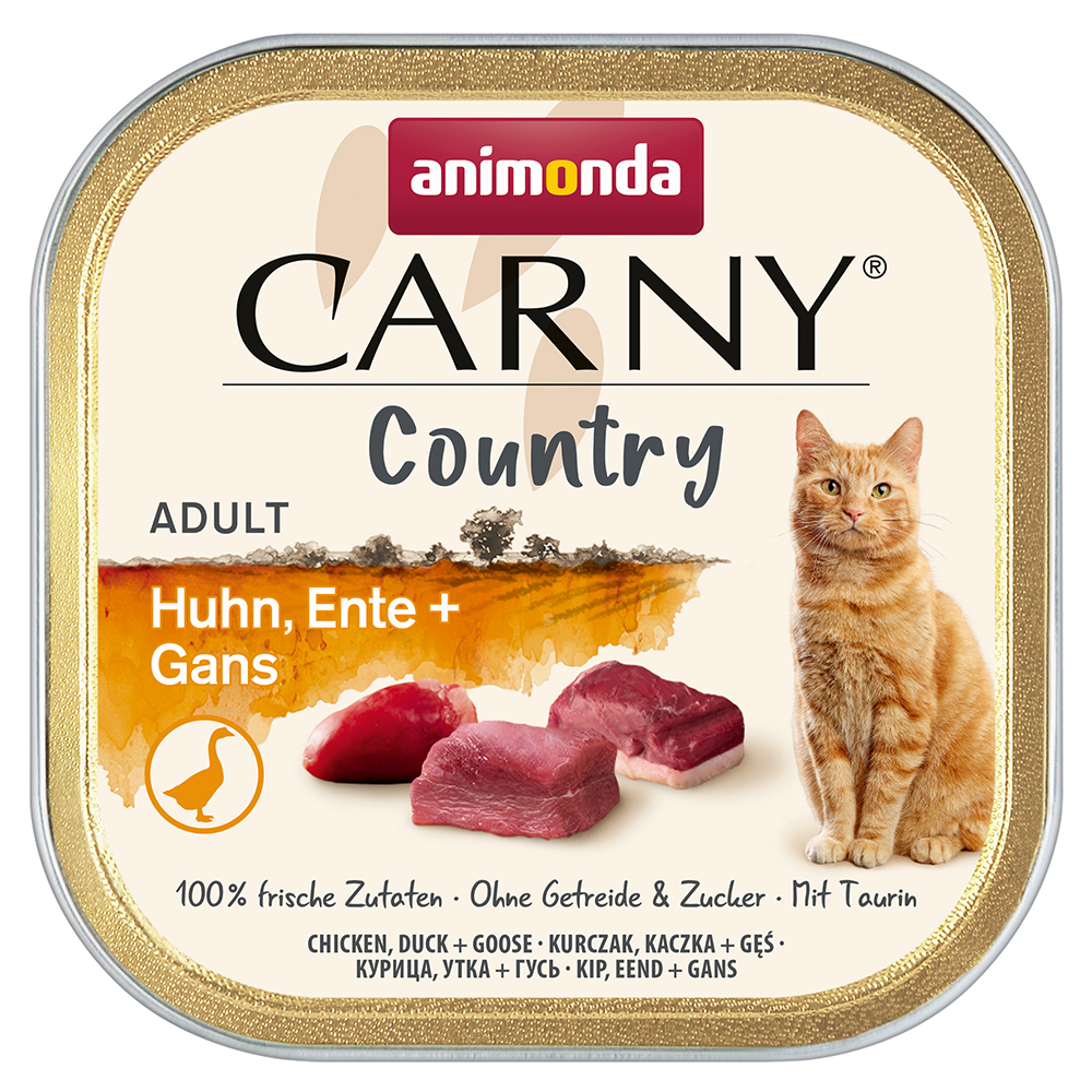 Výhodné balení animonda Carny Country Adult 64 x 100 g - kuřecí