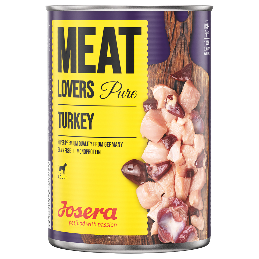 Výhodné balení Josera Meatlovers Pure 12 x 400 g - krocaní