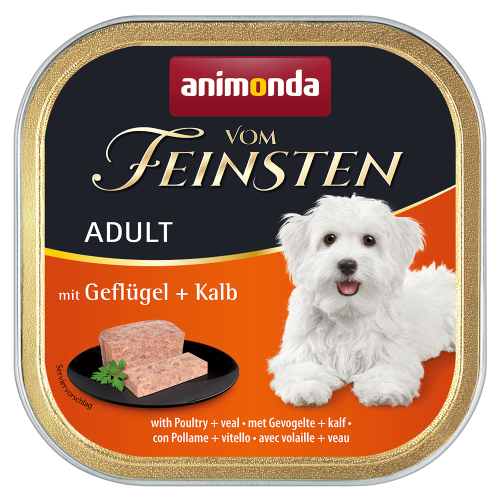 Výhodné balení animonda Vom Feinsten Adult 24 x 150 g - drůbeží a telecí