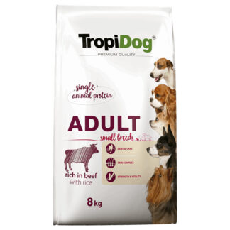 Tropidog Premium Adult Small Beef & Rice - 2 x 8 kg