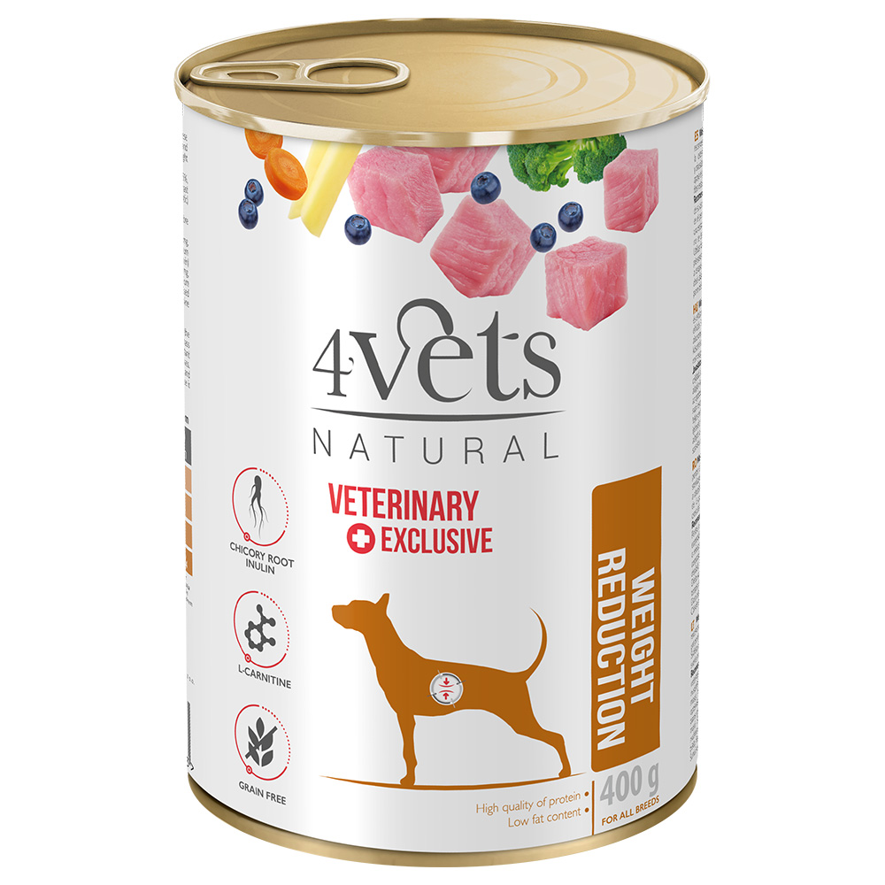 4Vets Natural Veterinary Exclusive Weight reduction 400 g - 6 x 400 g