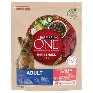 PURINA ONE Mini Adult Beef & Rice - 5 x 800 g