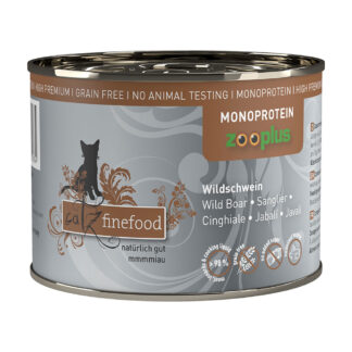catz finefood Monoprotein zooplus 24 x 200 g - divočák