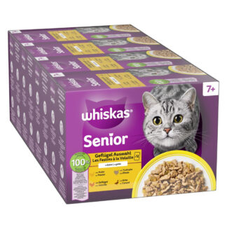 Megabalení Whiskas Senior kapsičky 48 x 85 g - 7+ drůbeží výběr v želé (85 g)