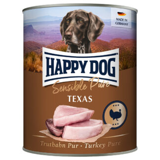 Happy Dog Sensible Pure 12 × 800 g výhodné balení - Texas (krůtí)
