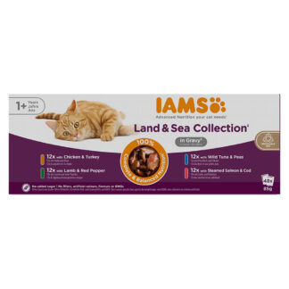 IAMS Advanced Nutrition Adult Land & Sea Mix 48 x 85 g - v omáčce