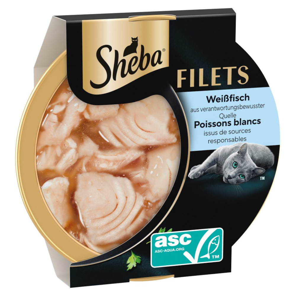 Filety Sheba Feine Filets 2 x 16 ks (32 × 60 g) - bílé ryby