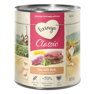 Výhodné balení Feringa Menu Duo - dvě příchutě 12 x 800 g - Kachní & telecí