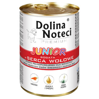 Dolina Noteci Premium Junior 24 x 400 g - hovězí srdce