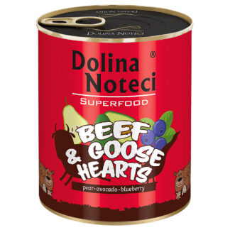 Výhodné balení Dolina Noteci Superfood 12 x 800 g - hovězí s husími srdíčky