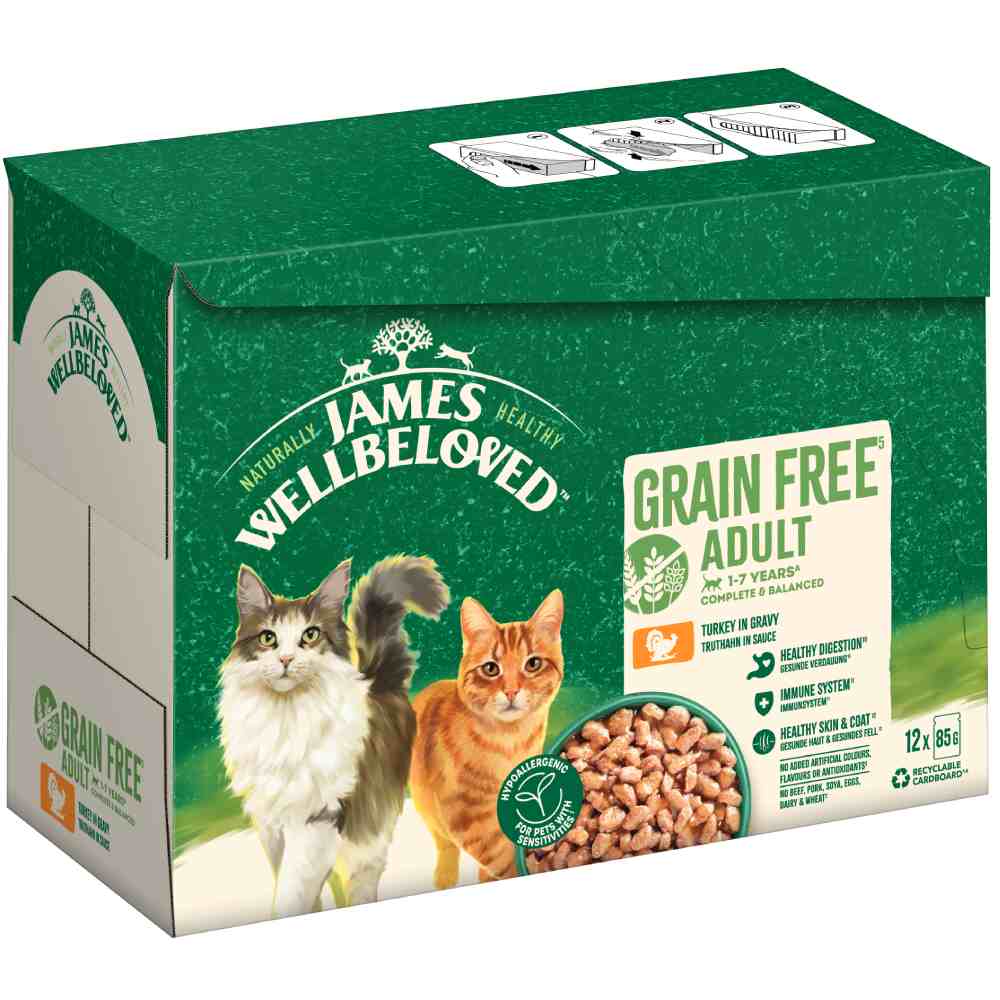 James Wellbeloved Adult Cat Grain Free Turkey - Výhodné balení: 48 x 85 g