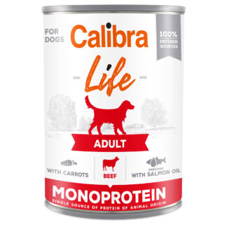 Výhodné balení Calibra Dog Life Adult 12 x 400 g - Beef with carrots