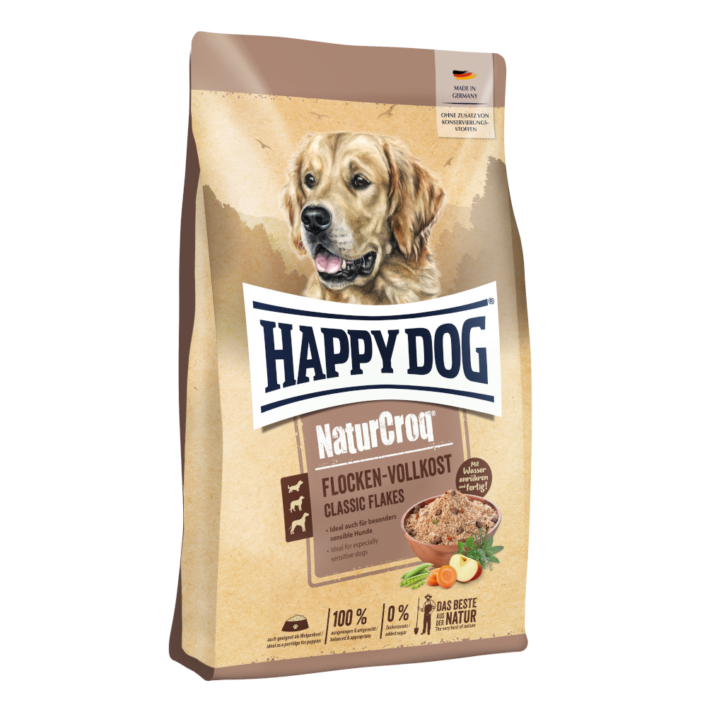 Happy Dog Premium NaturCroq celozrnné vločky - 2 x 10 kg