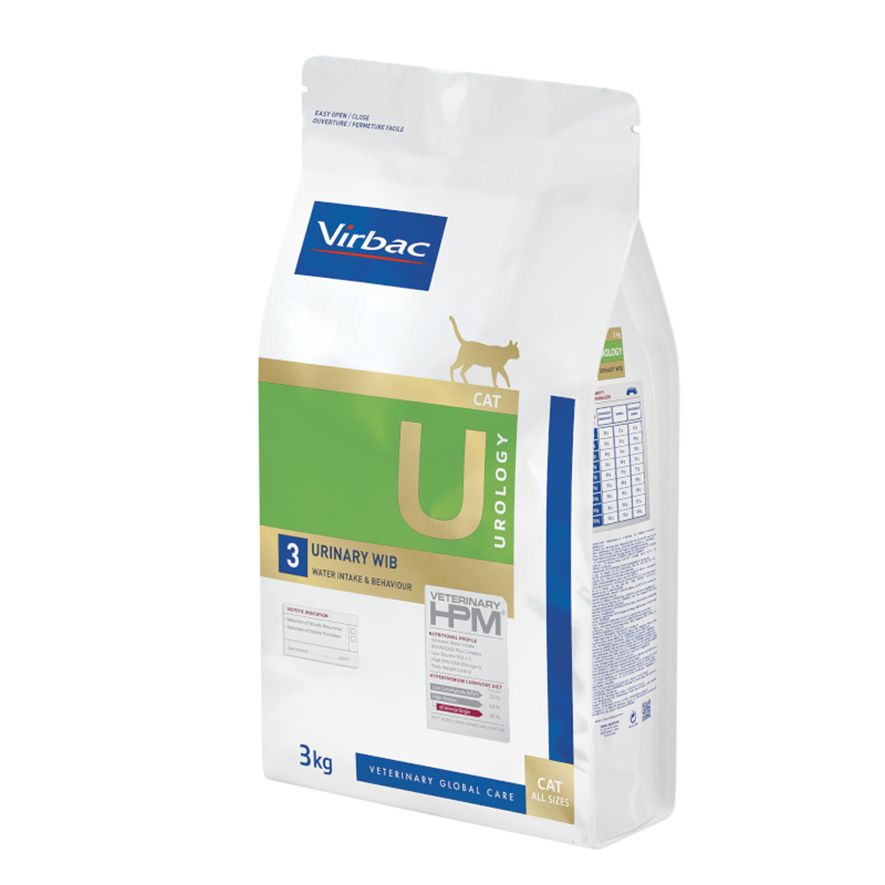 Virbac Veterinary HPM Cat Urology Water Intake & Behaviour U3 - Výhodné balení: 2 x 3 kg