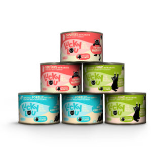 Výhodné balení Lucky Lou Lifestage Kitten 4 x 6 ks (24 x 200 g) -  4 x 6 ks - mix I (3 druhy)