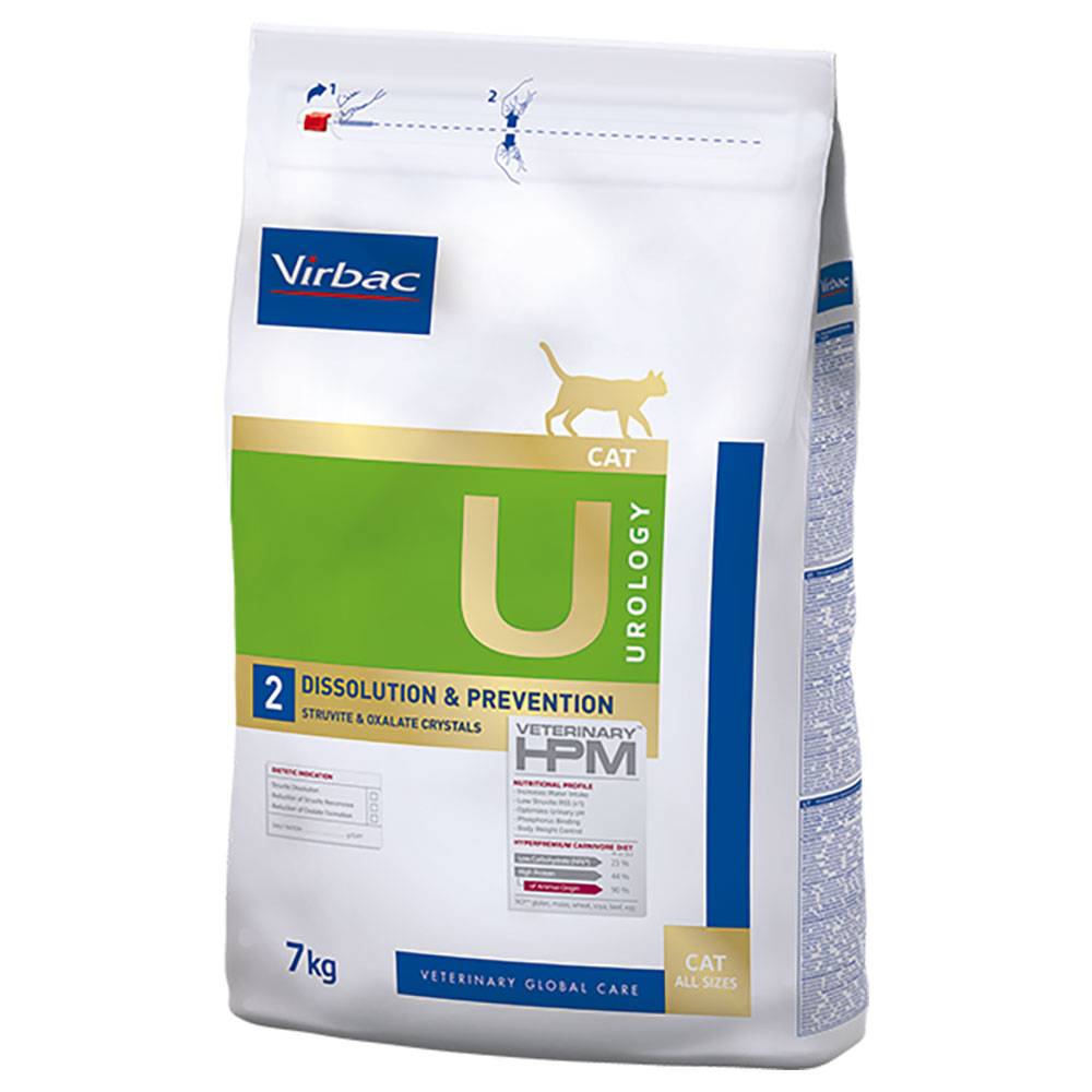 Virbac Veterinary HPM Cat Urology Dissolution & Prevention U2 - 2 x 7 kg
