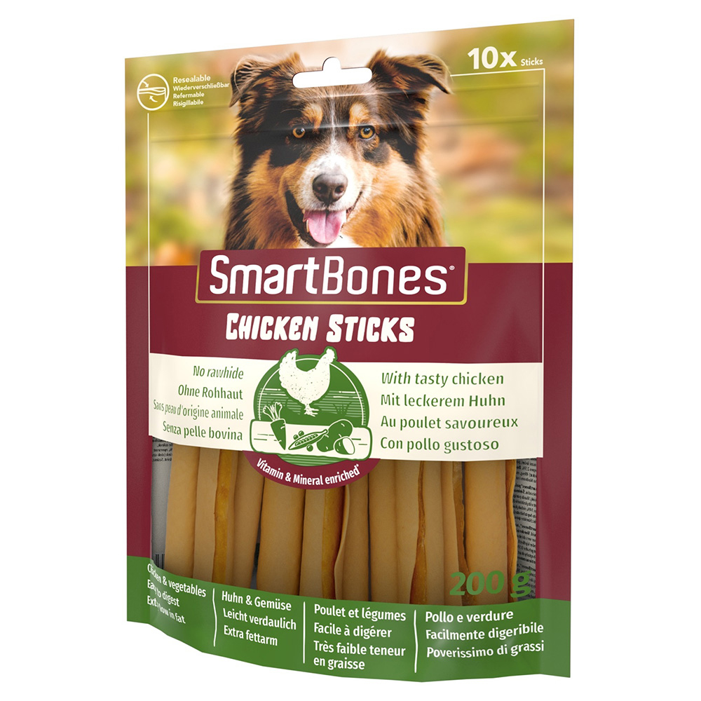 SmartBones Chicken Sticks žvýkací tyčinky kuřecí - 3 x 10 kusů