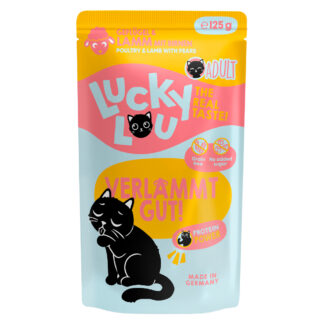 Lucky Lou Adult 16 x 125 g - drůbež a jehněčí