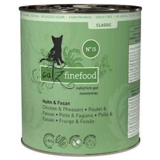 catz finefood 6 x 800 g - kuřecí a bažantí