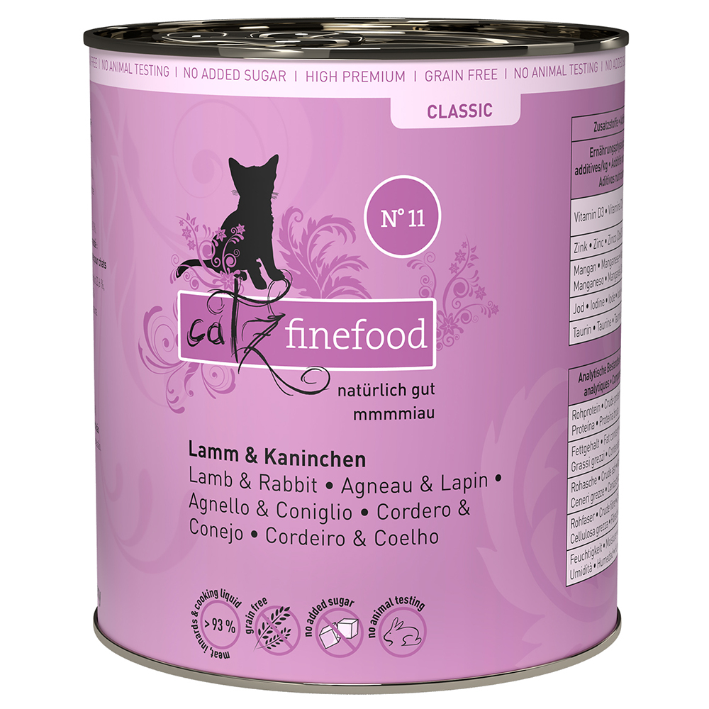 catz finefood 6 x 800 g - jehněčí a králík