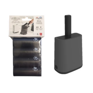 Rotho MyPet BIALA kočičí toaleta  - výhodné balení: lopatka s držákem + 4 x sáčky