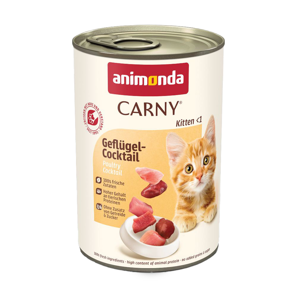 animonda Carny Kitten 12 x 400 g - Drůbeží koktejl
