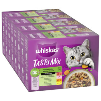 WHISKAS TASTY MIX Multipack kapsičky 144 x 85 g - Chef's Choice v omáčce