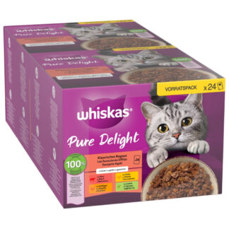Whiskas Pure Delight Multipack kapsičky 144 x 85 g - klasické ragú v želé