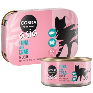Cosma Thai/Asia v želé 24 x 170 g - Tuňák s krabím masem v želé