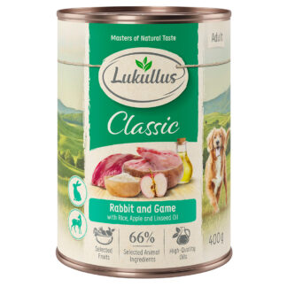 Výhodné balení Lukullus 24 x  400 g - Králík & zvěřina