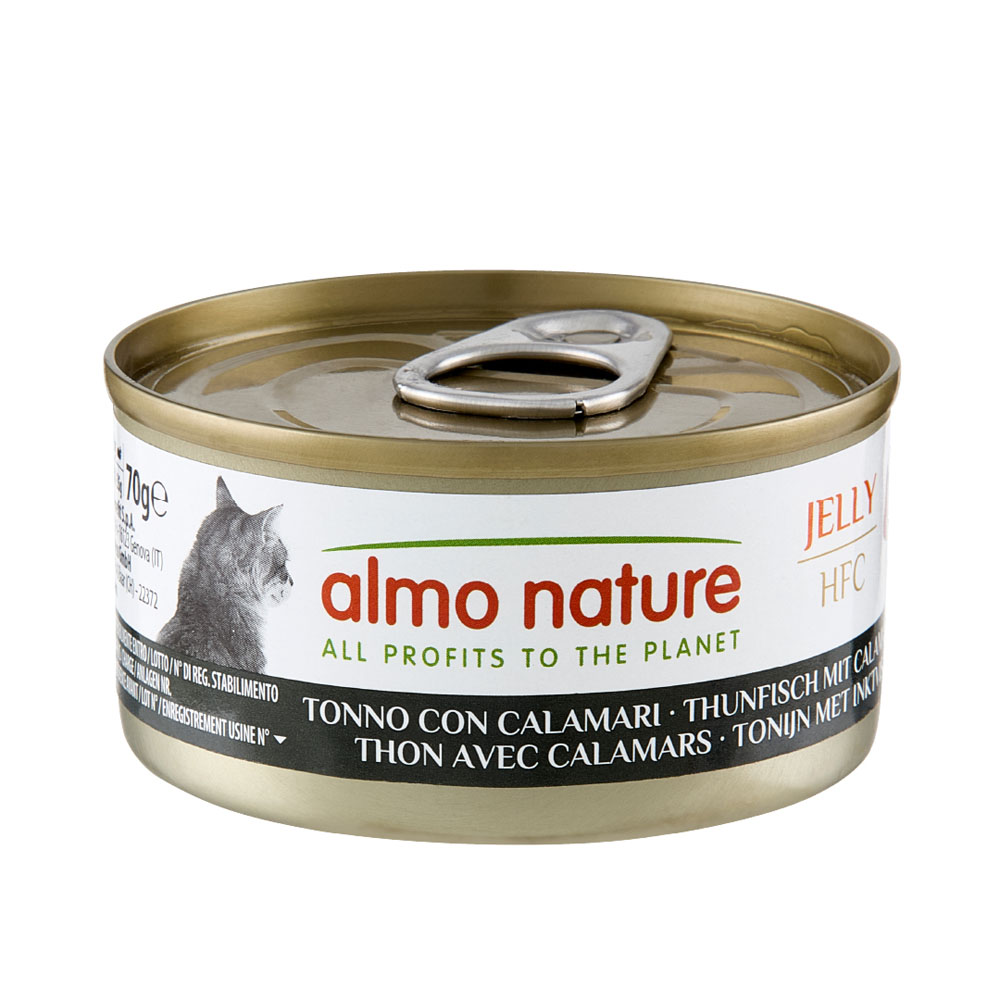 Almo Nature konzervy 24 x 70 g - tuňák s kalamáry v želé
