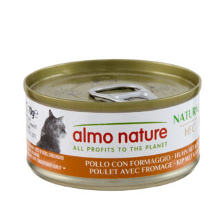 Almo Nature HFC Natural 24 x 70 g výhodné balení - kuře a sýr