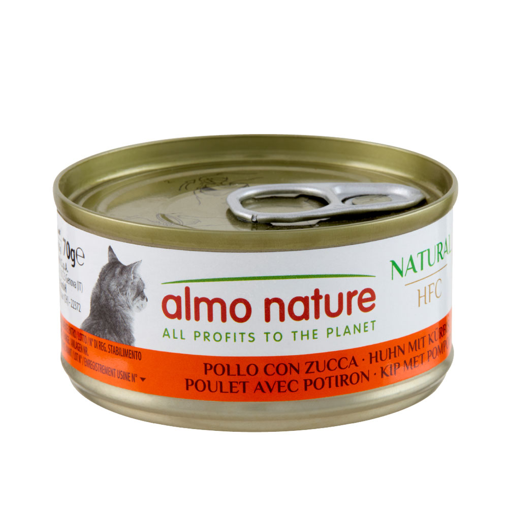 Almo Nature HFC Natural 24 x 70 g výhodné balení - kuřecí s dýní