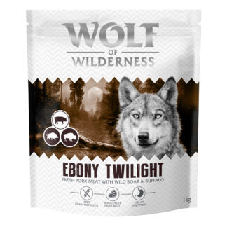Wolf of Wilderness "Ebony Twilight" divočák a buvol - bez obilovin - Výhodné balení: 4 x 1 kg nová receptura