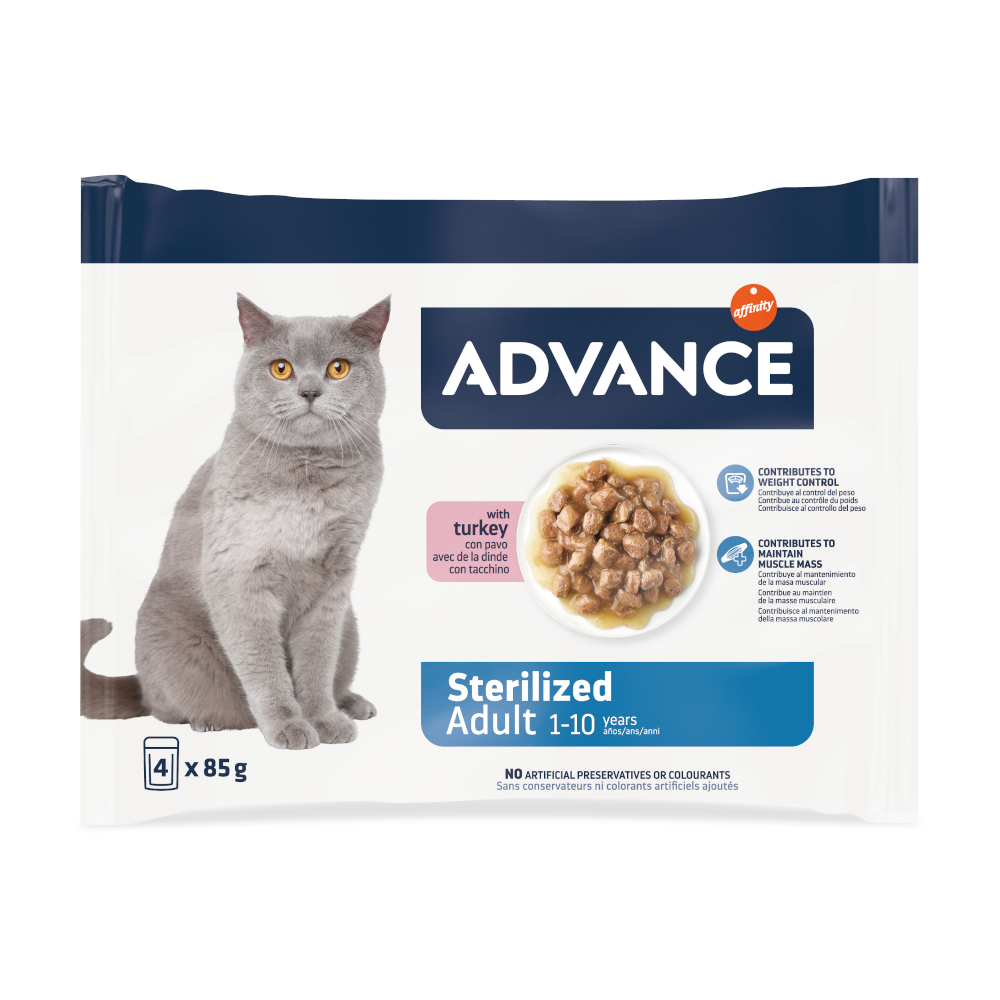 Advance Feline Sterilized krůtí - 52 x 85 g