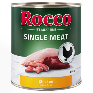 Výhodné balení Rocco Single Meat 24 x 800 g kuřecí
