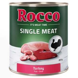 Výhodné balení Rocco Single Meat 24 x 800 g krůtí