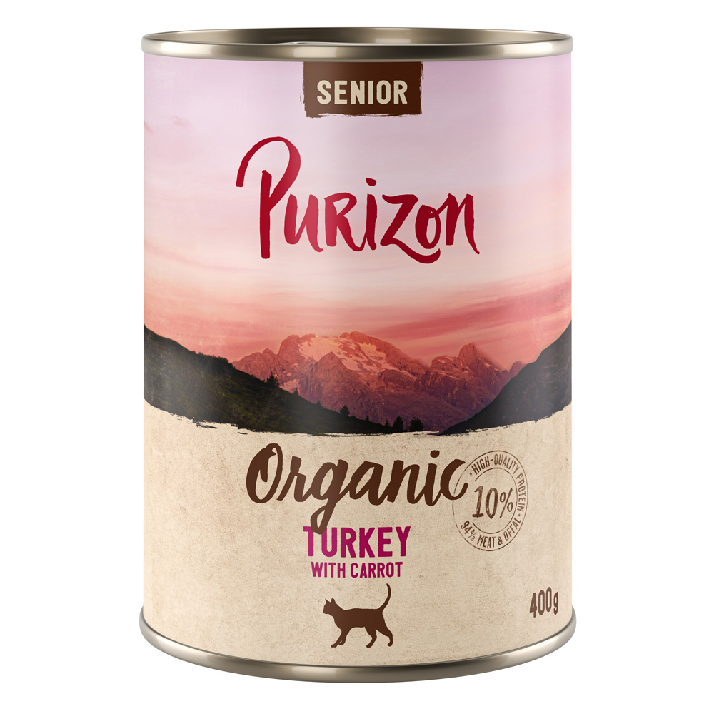 Purizon Organic 6 x 400 g - novinka: Senior krůtí s mrkví