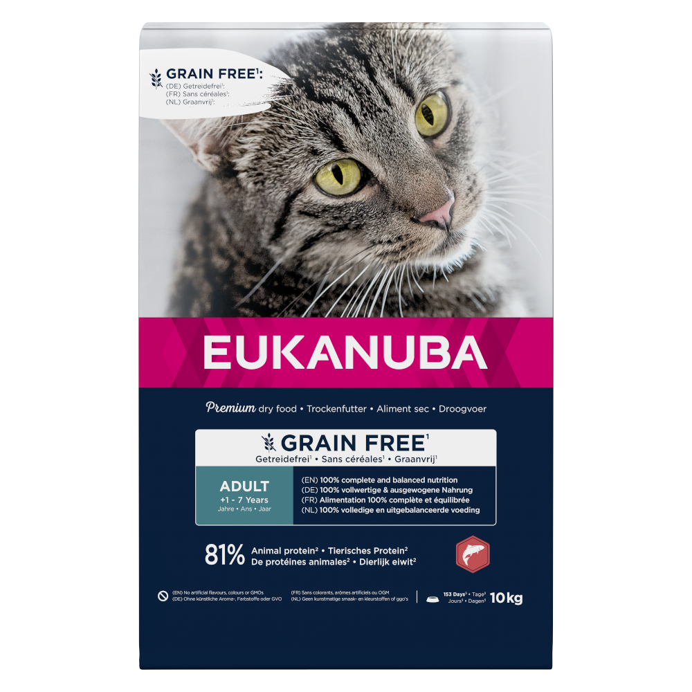 Eukanuba Adult Grain Free bohaté na lososa - 10 kg
