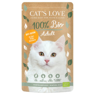 Cat's Love Bio 24 x 100 g – výhodné balení - kuřecí