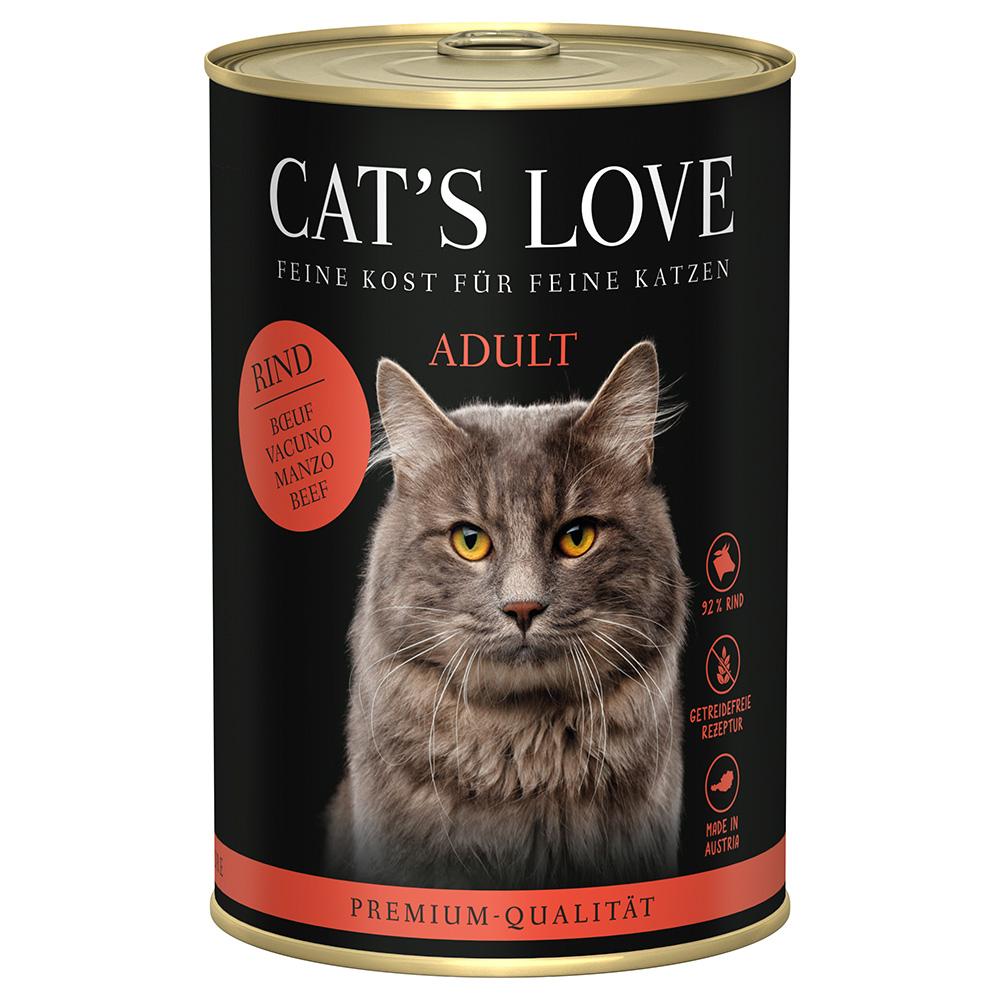 Cat's Love 24 x 400 g – výhodné balení - čisté hovězí