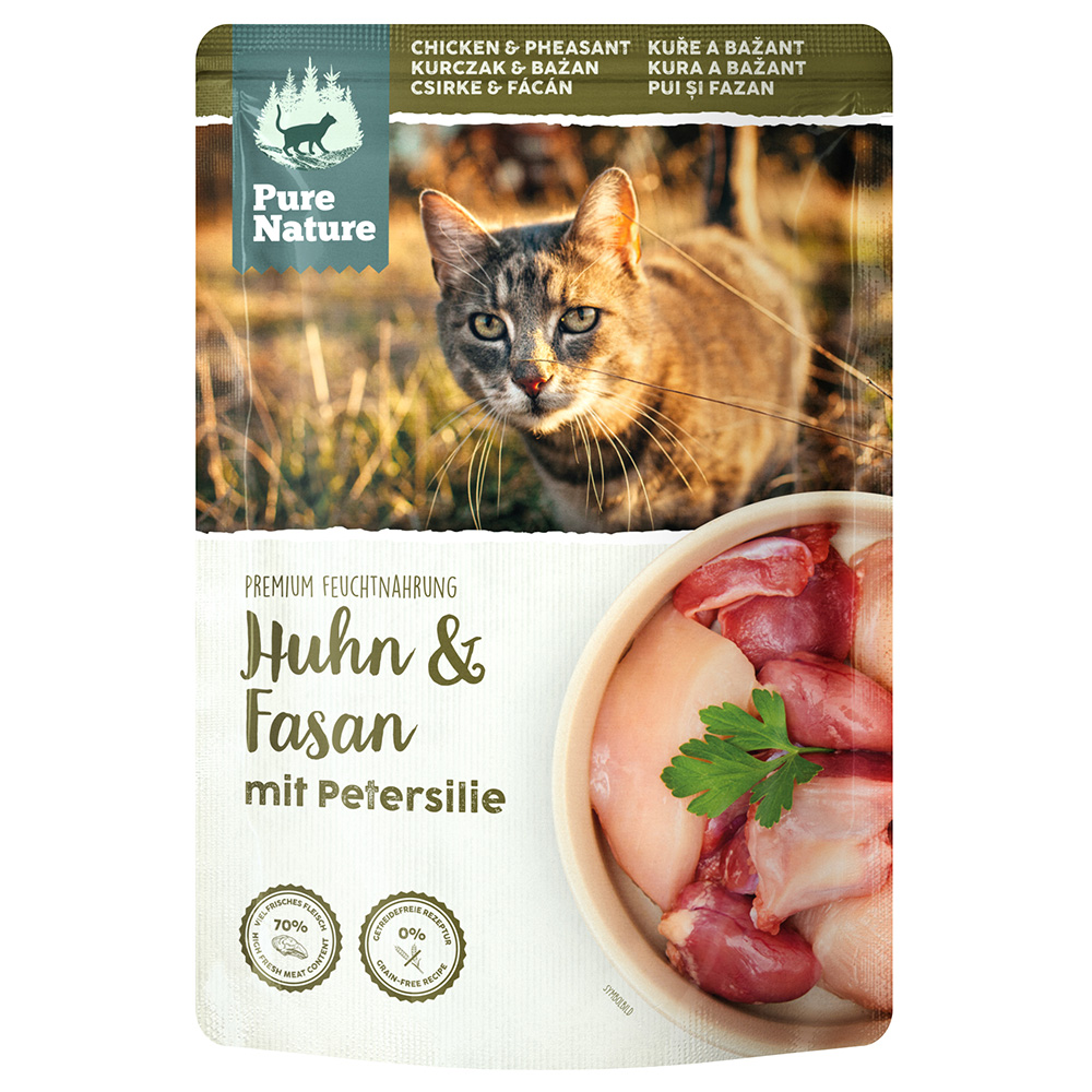 Pure Nature Feline 24 x 85 g – výhodné balení - kuřecí a bažant