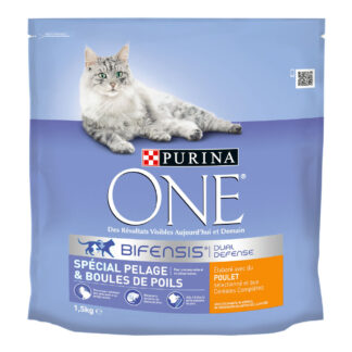 PURINA ONE Coat & Hairballs s kuřecím - 4 x 1
